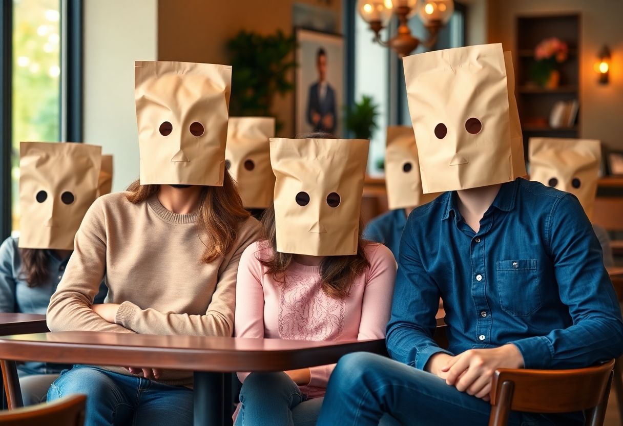 Nouveau : le speedating avec des sacs en papier sur la tête